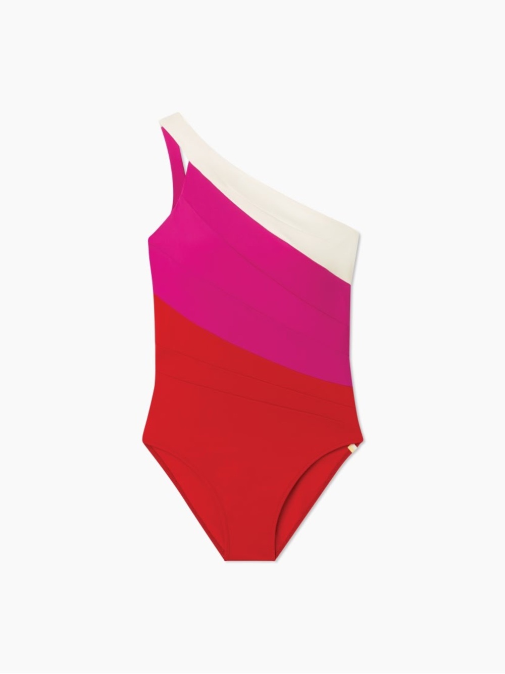 Summersalt Size 8 The Sidestroke One-Piece Swimsuit Lava & Hibiscus & White Sand